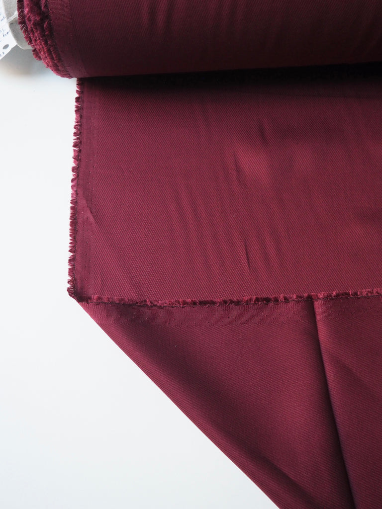 Burgundy Tencel Twill