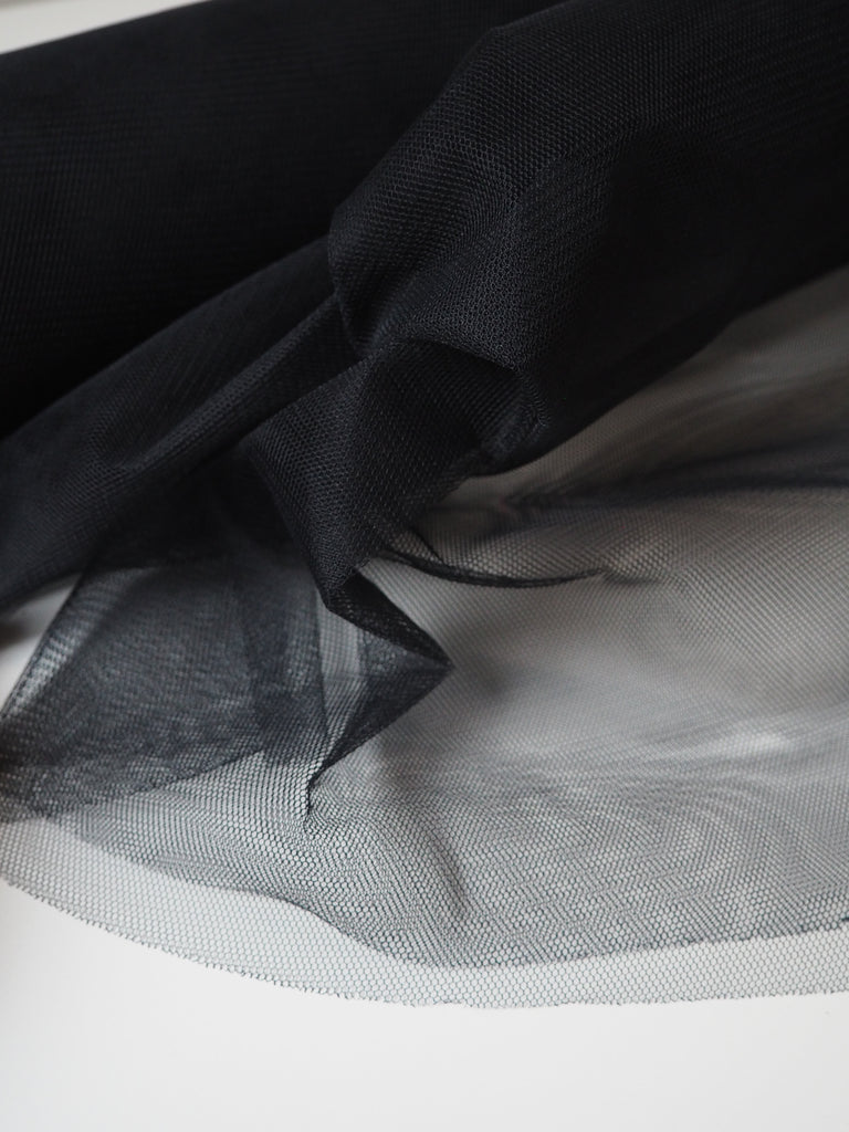 Black Semi-Rigid Extra Wide Tulle