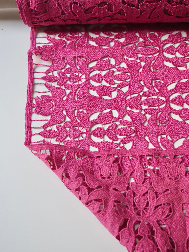 Pink Guipure Lace