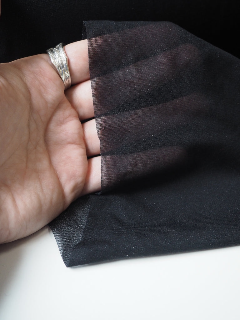 Black Lightweight Stretch Fusible Interfacing