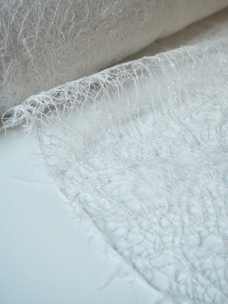 Aurora White Sparkle Lace