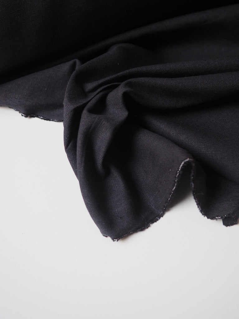 Soft Black Cotton Canvas