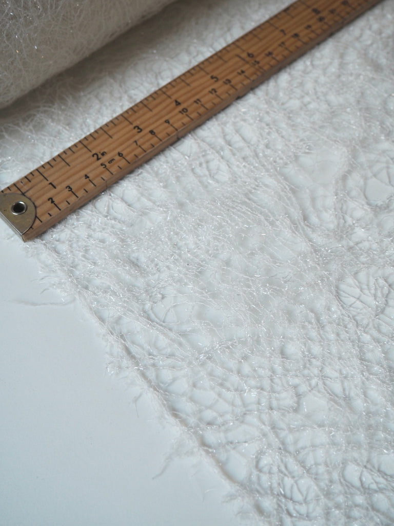 Aurora White Sparkle Lace