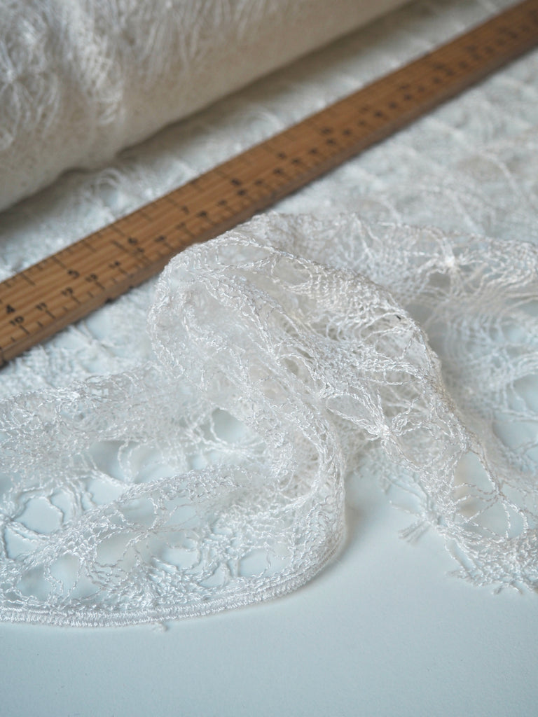 Clementia White Square Web Lace