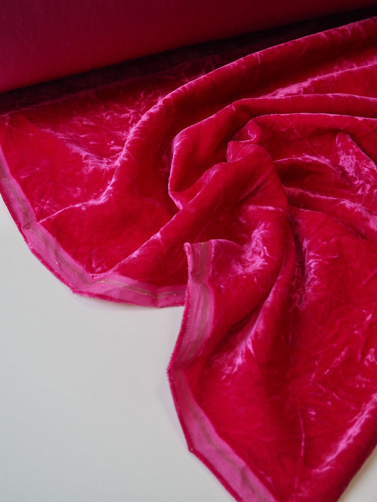 Hot Pink Micro Viscose Velvet