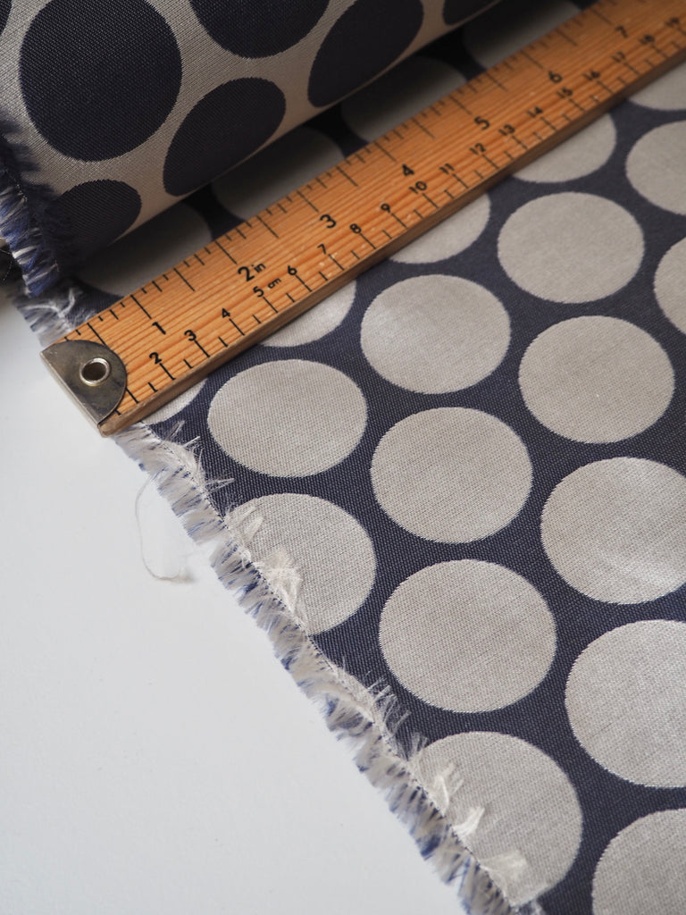 Blue + Silver Polka Dot Jacquard