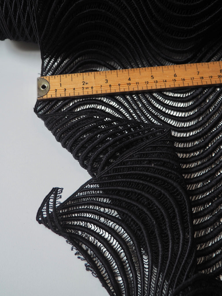 Black Wave Guipure Lace