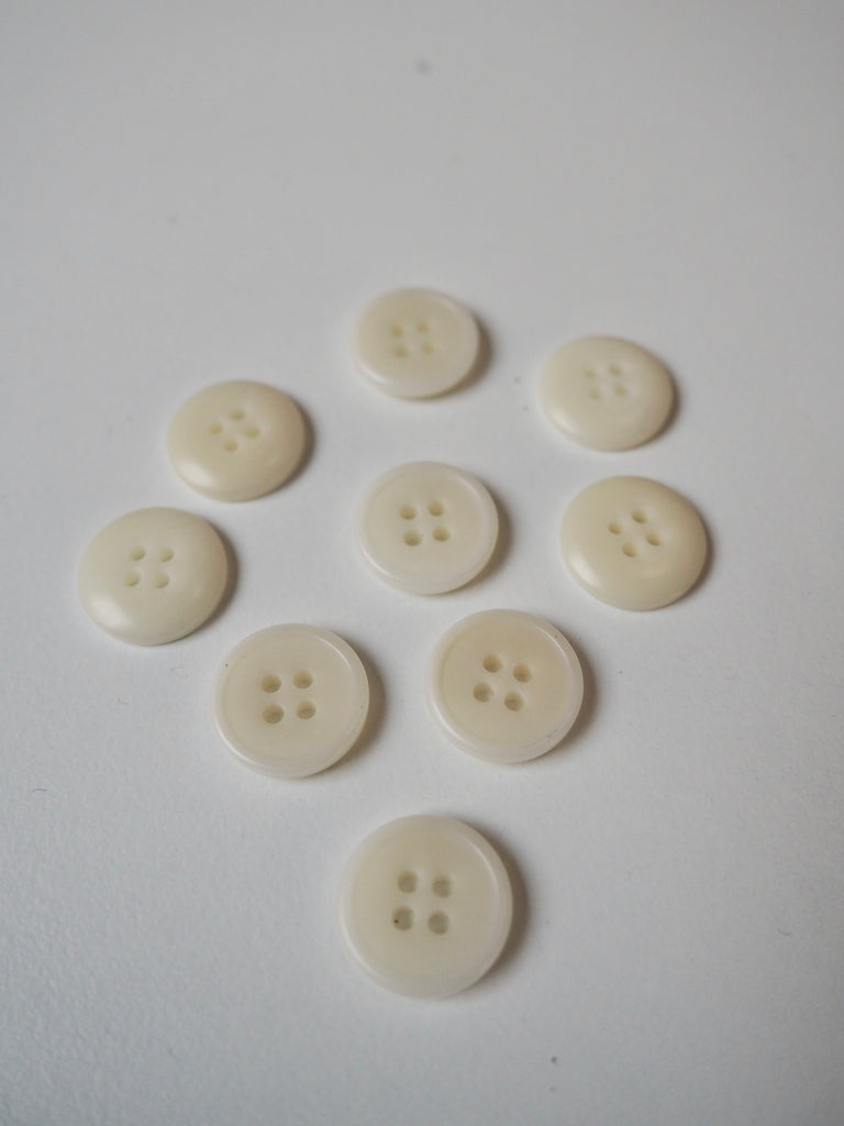 Natural Slim Rimmed Corozo Buttons 15mm/24L