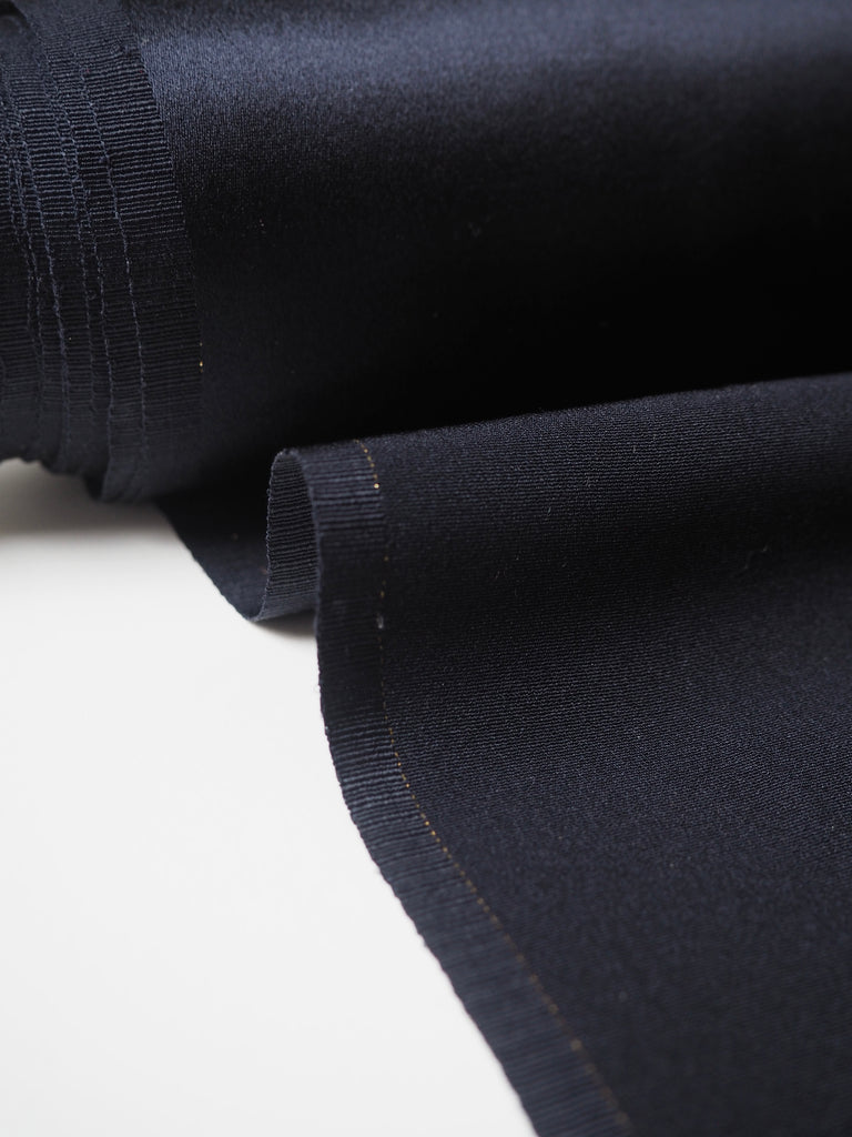 Navy Mediumweight Silk Satin