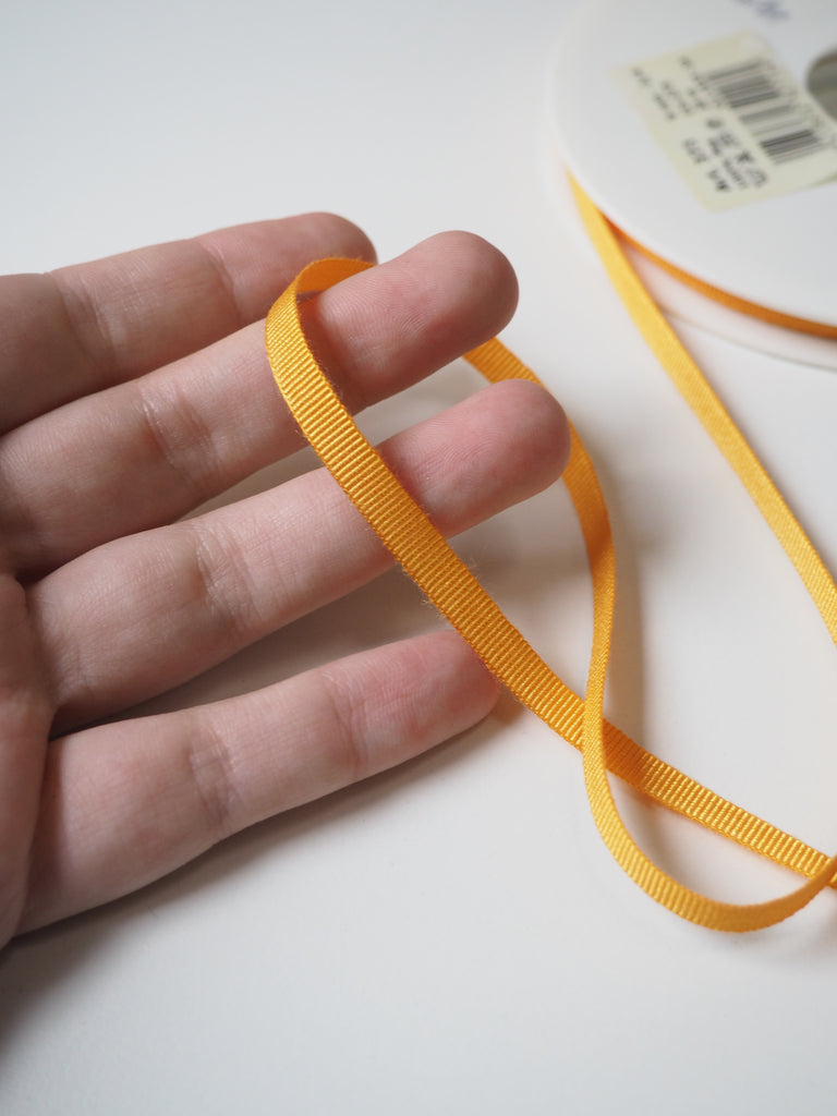 Yellow Grosgrain Ribbon 6mm