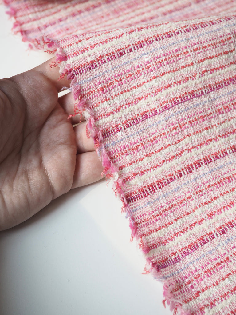 Sweet Pink Interfaced Cotton Tweed