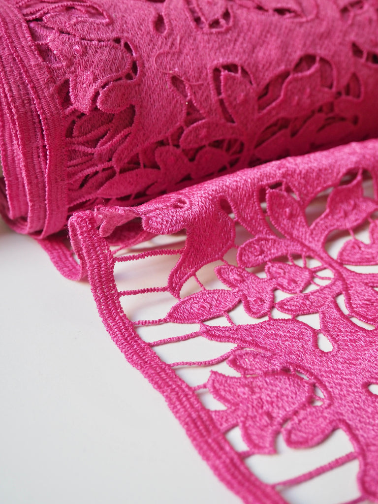 Pink Guipure Lace