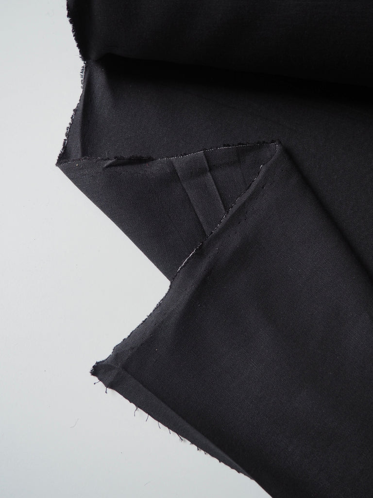 Soft Black Cotton Canvas