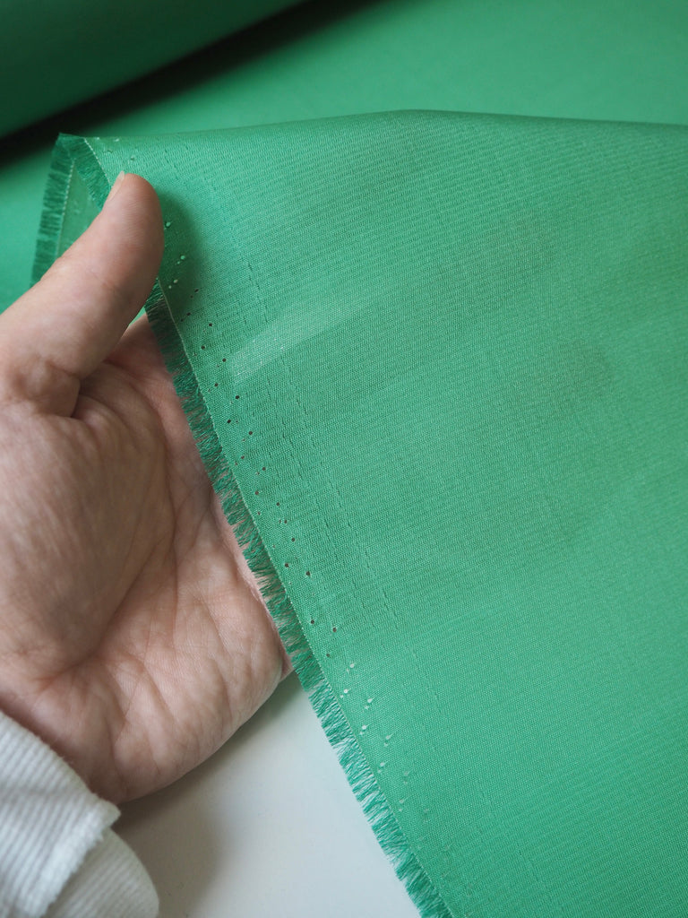 Soft Green Heavy Silk Organza