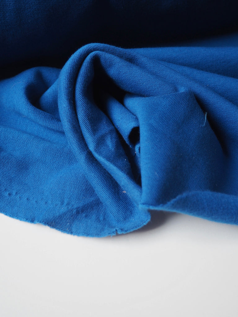 Sapphire Cotton Fleece Backed Jersey