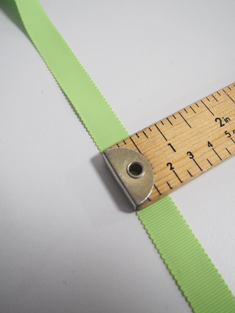 Shindo Neon Green Grosgrain Ribbon 15mm