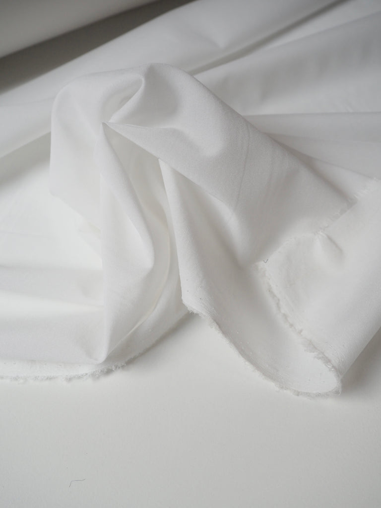 White Stretch Silk/Acetate Chiffon Lining