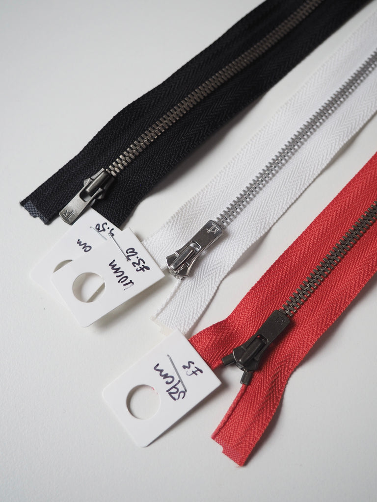 Excella Narrow Open-Ended Metal Zips