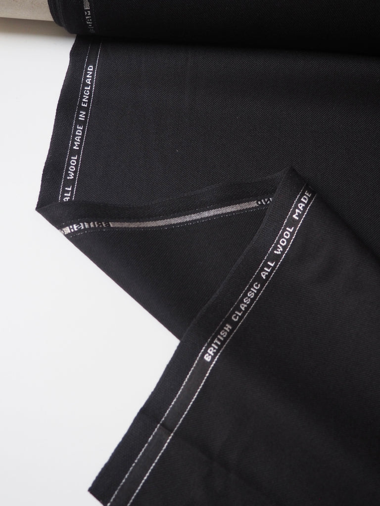 Black Wool Twill