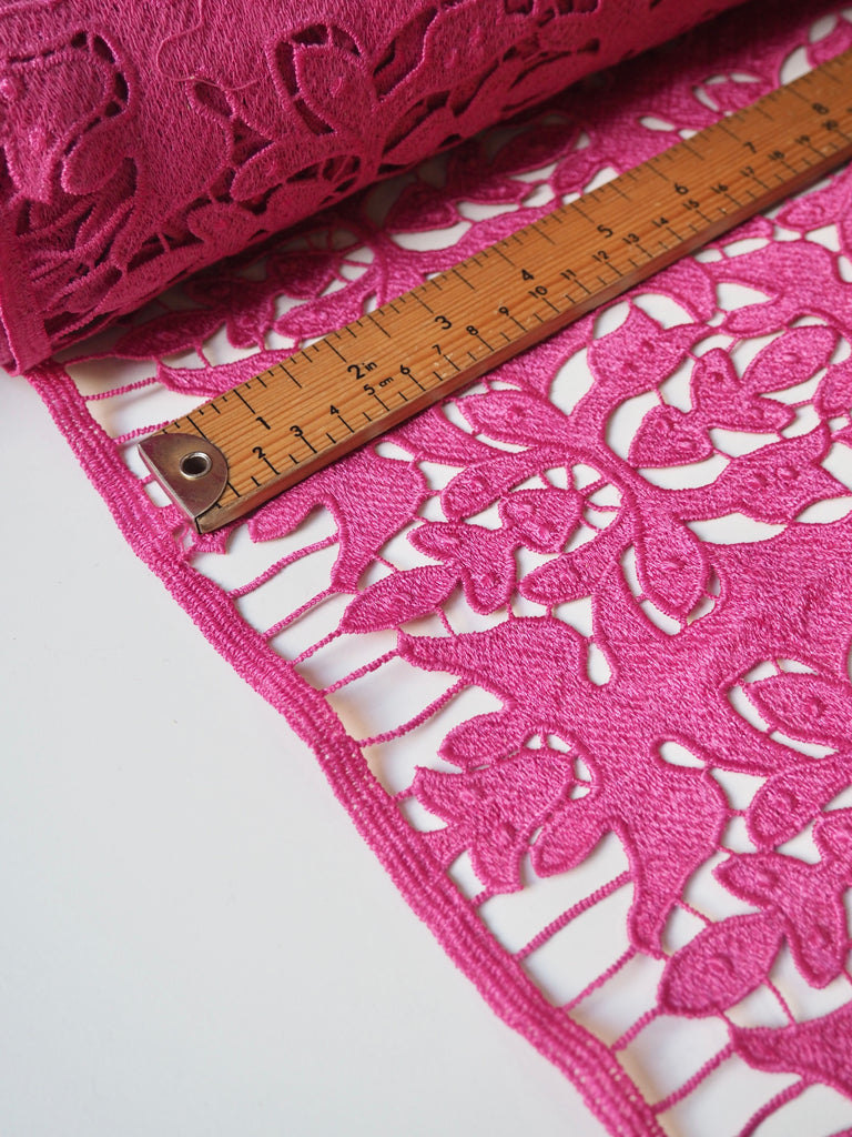 Pink Guipure Lace