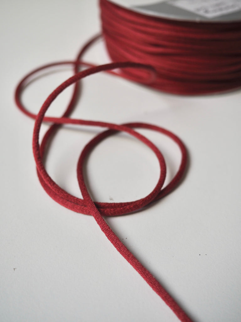 Shindo Cranberry Cotton Satin Cord 3mm