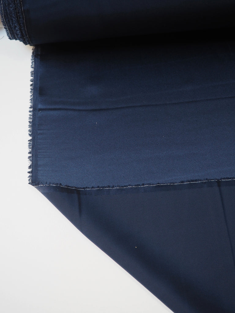 Navy Silk Charmeuse