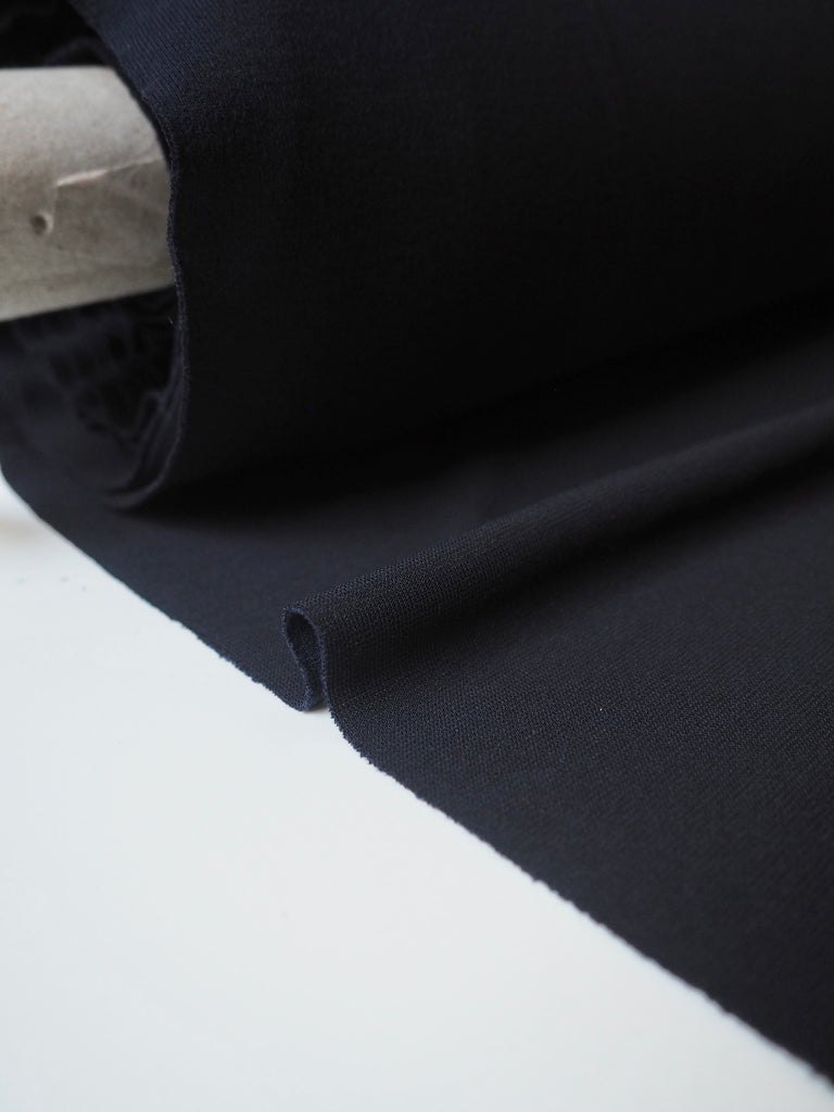 Navy Nylon/Viscose Double Jersey