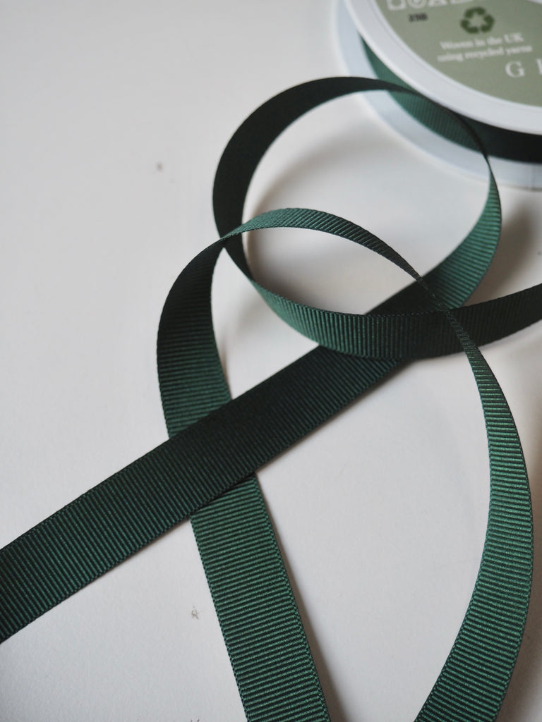 Berisfords Emerald Grosgrain Ribbon 16mm