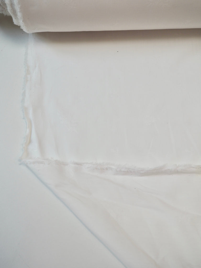 Liberty White Leafy Cotton Jacquard