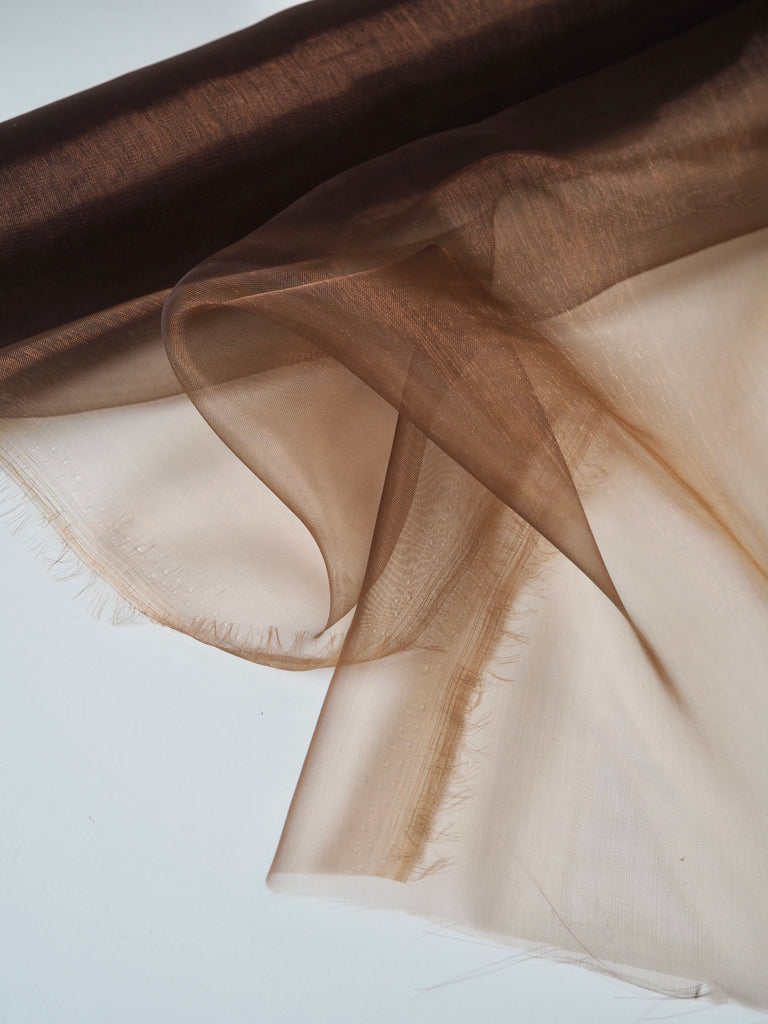 Brown Shiny Organza