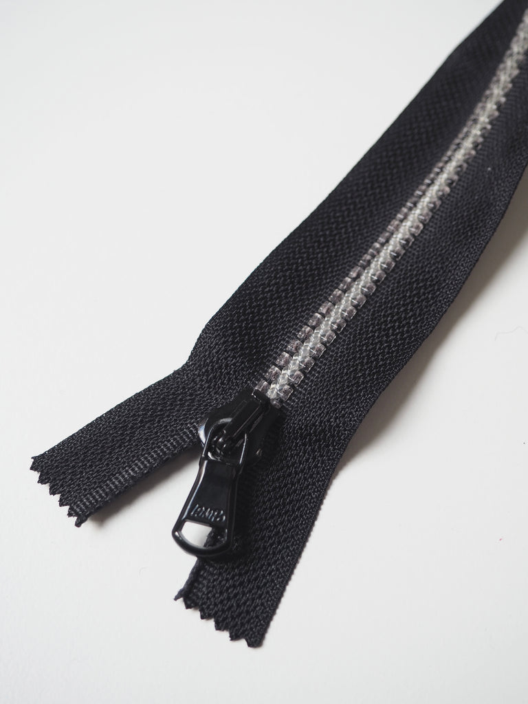 Lampo Black Clear Teeth Zips 20-40cm