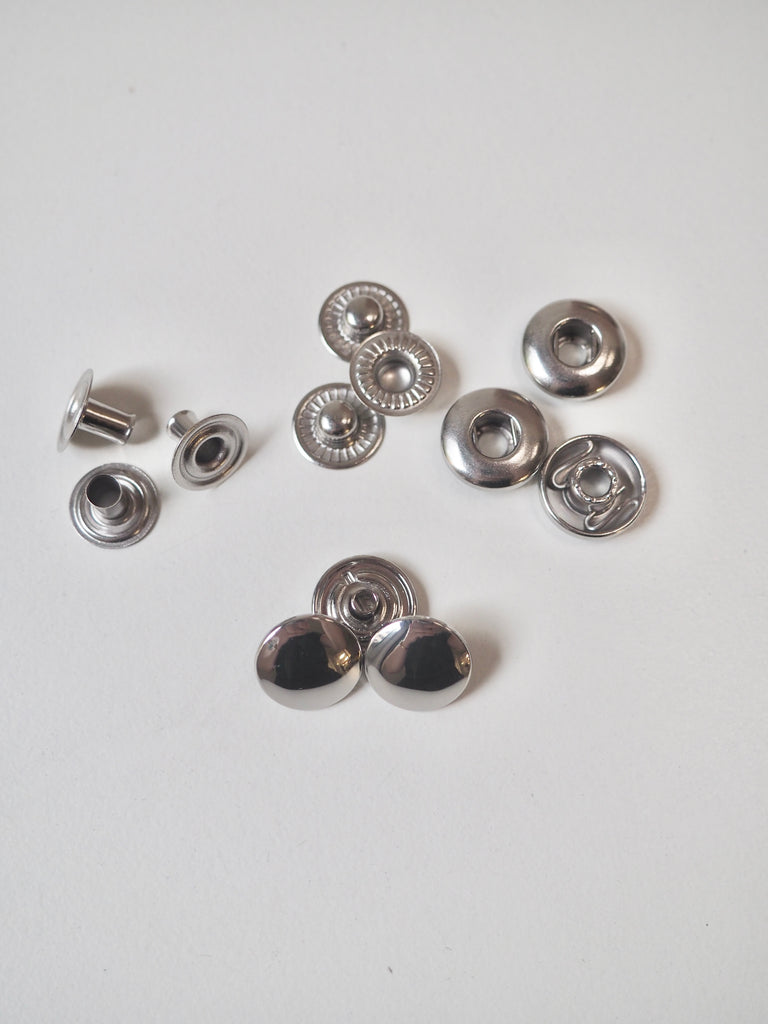Silver Press Studs 11mm/18L