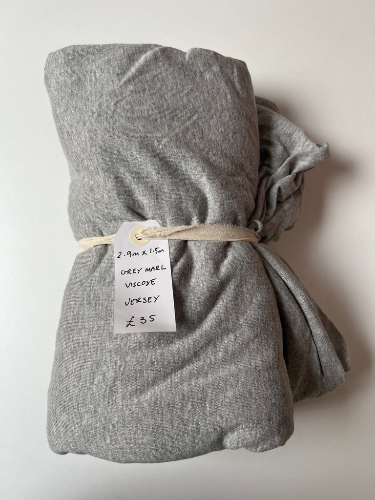 Grey Marl Viscose Jersey Remnant