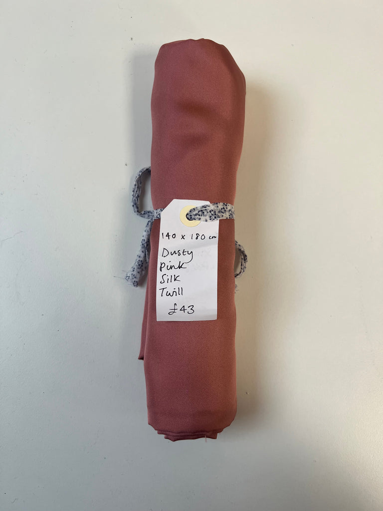 Dusty Pink Silk Twill Remnant