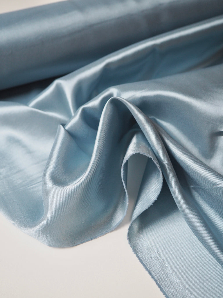 Dusky Blue Stretch Acetate Satin Twill Lining