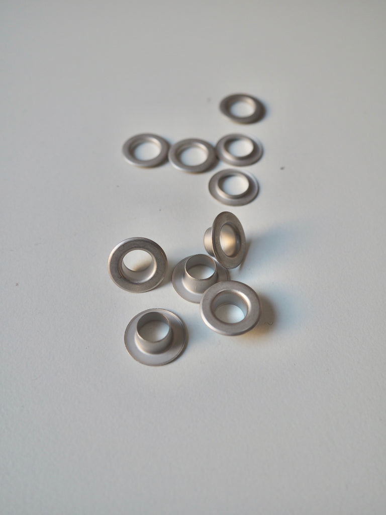 Matte Silver Eyelets 15mm