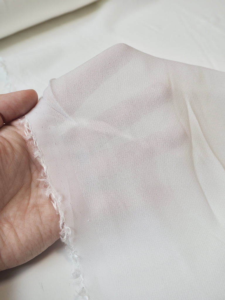 Ivory Viscose Superlight Crepe
