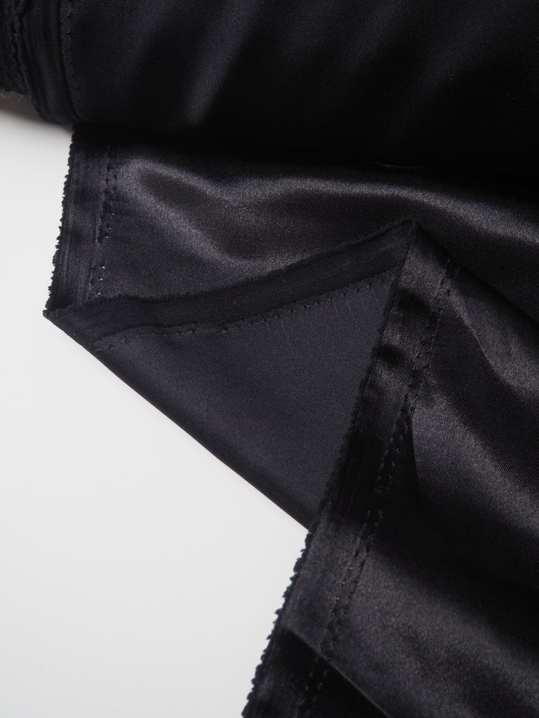 Black Heavy Satin Lining