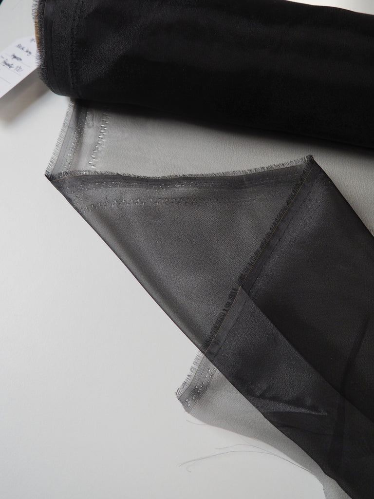 Black Shiny Organza