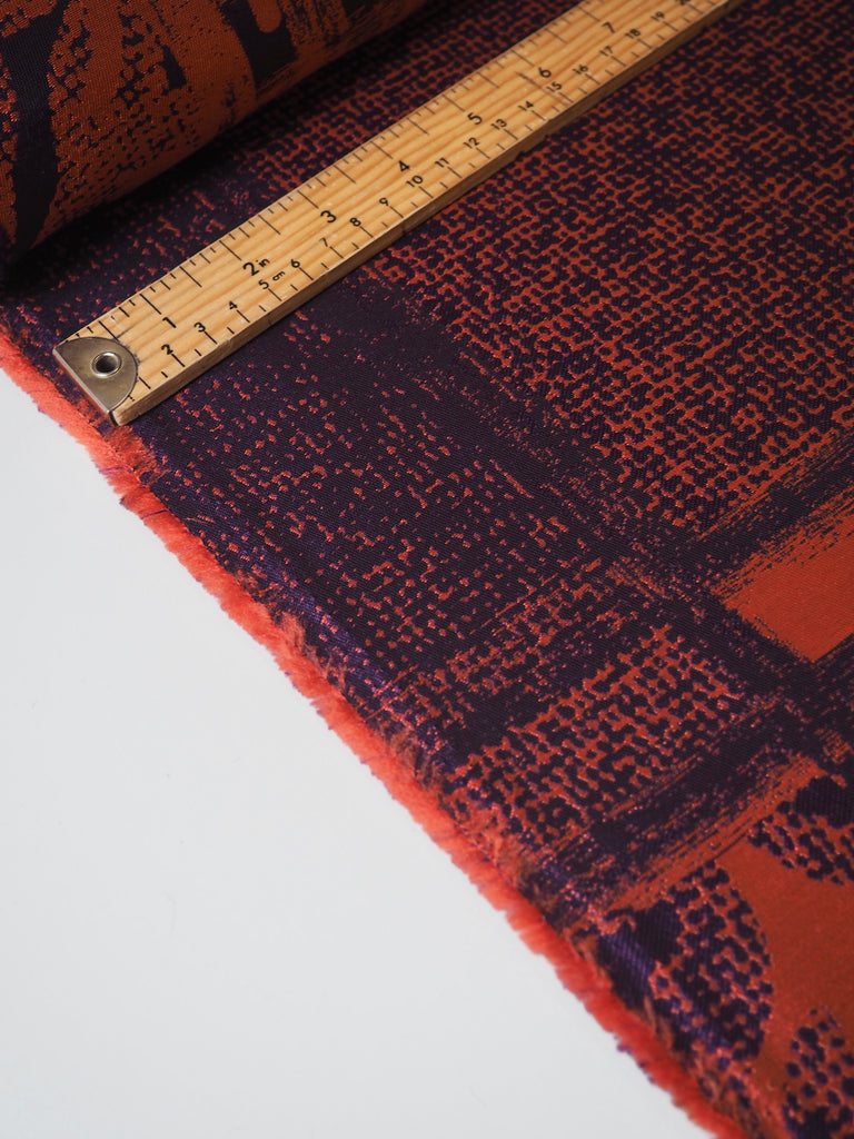 Purple + Persimmon Jacquard