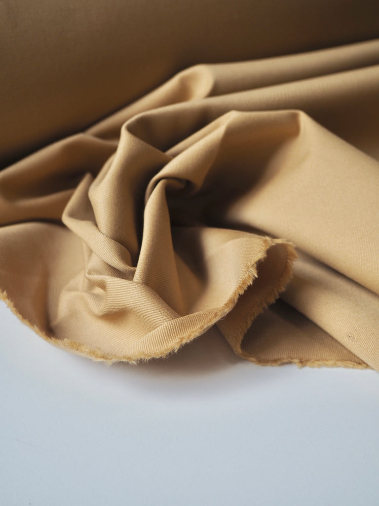 Caramel Stretch Cotton Twill 215gsm