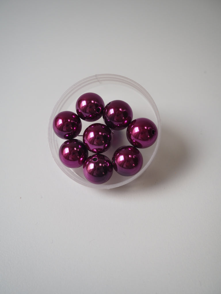 Metallic Pink Beads 16mm