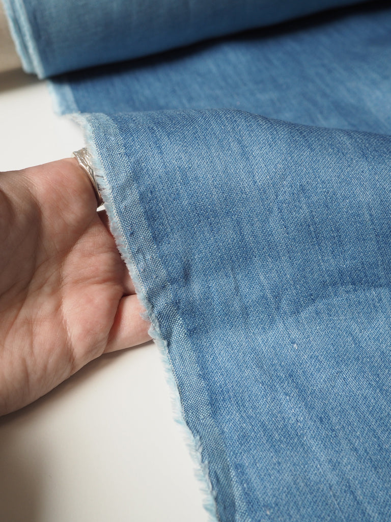 Blue Denim Linen/Viscose