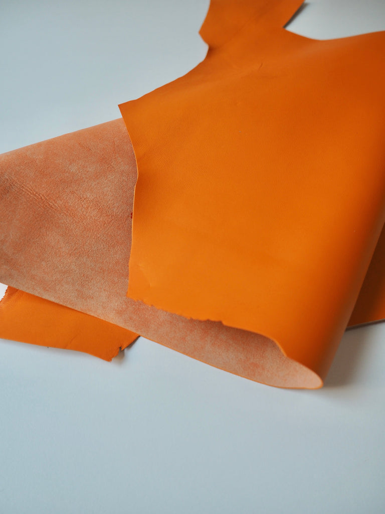 Orange Thick Calfskin