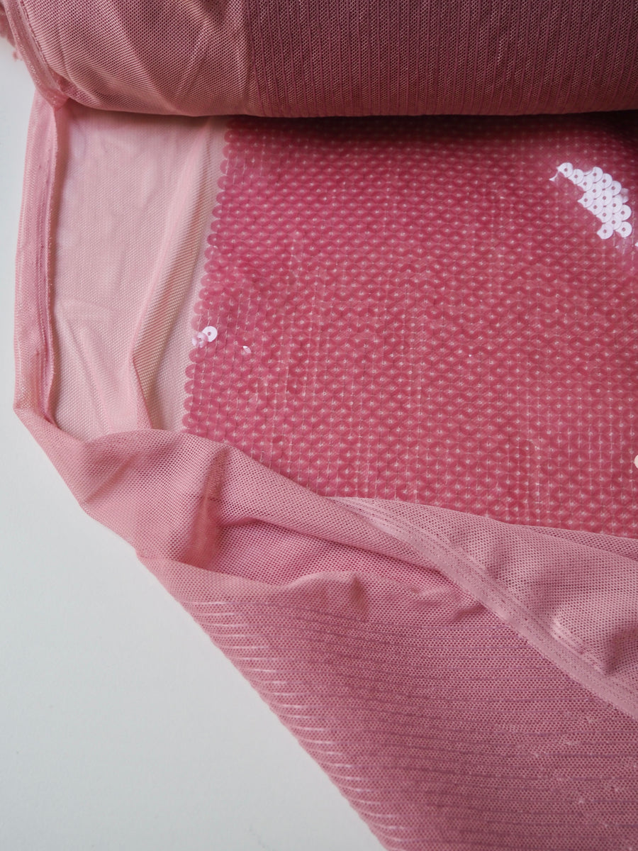 Light Pink Translucent Sequin Stretch Mesh – The New Craft House
