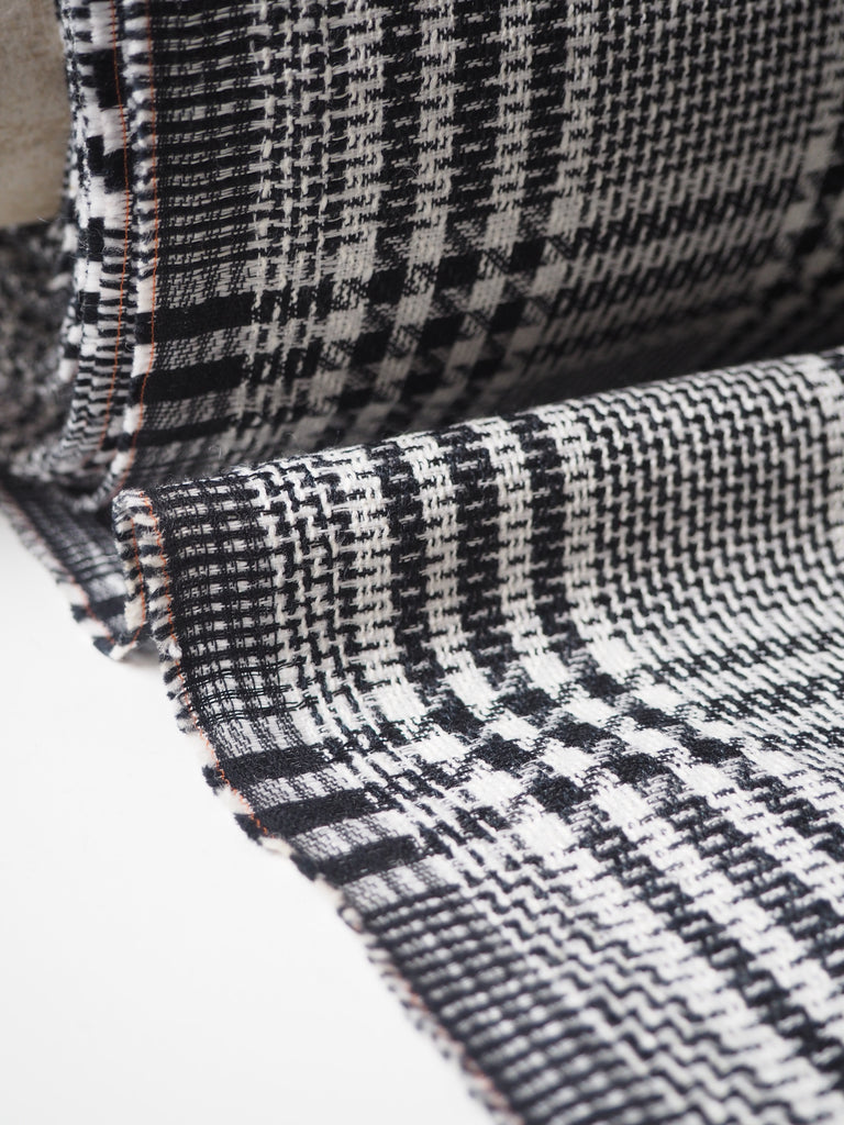 B+W Check Linen/Cotton Jacquard