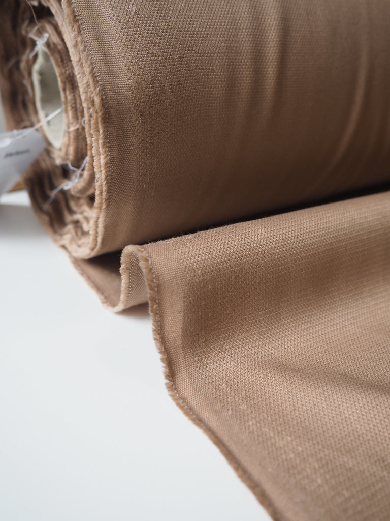 Tan Textured Sateen Tencel