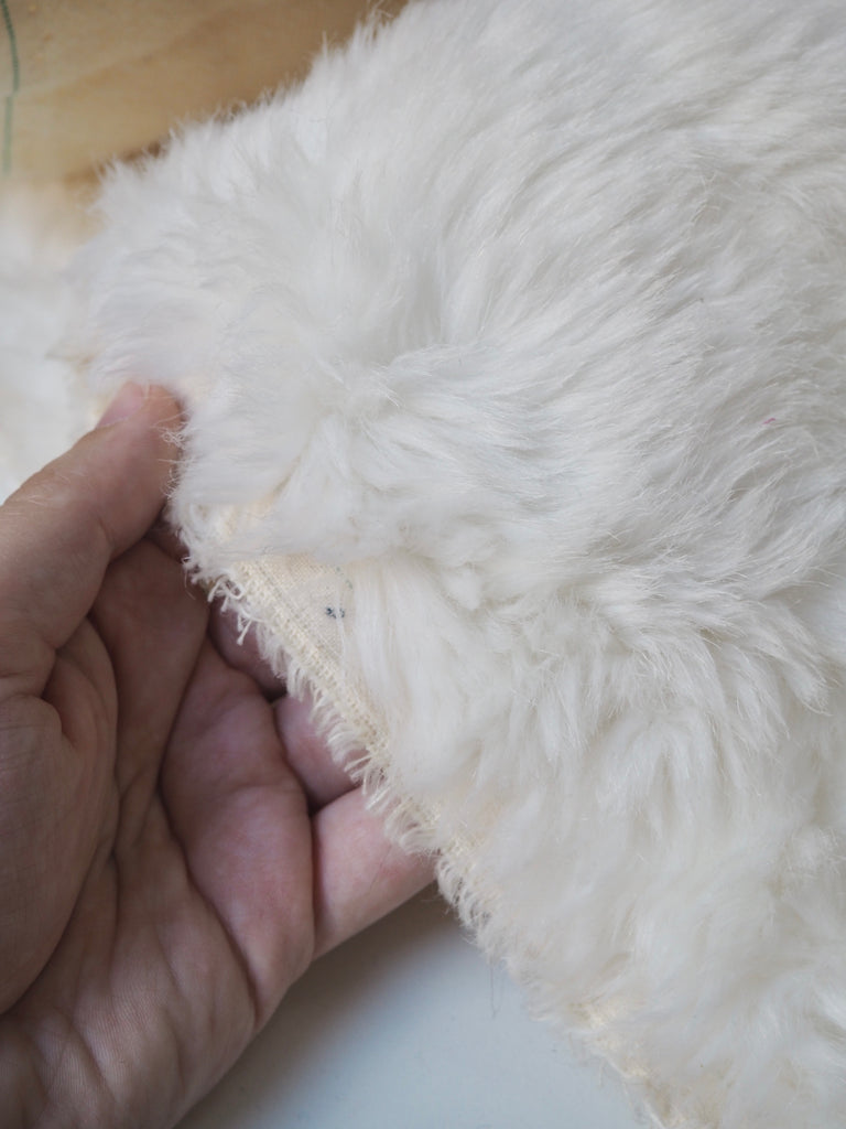 Steiff White Faux Faur