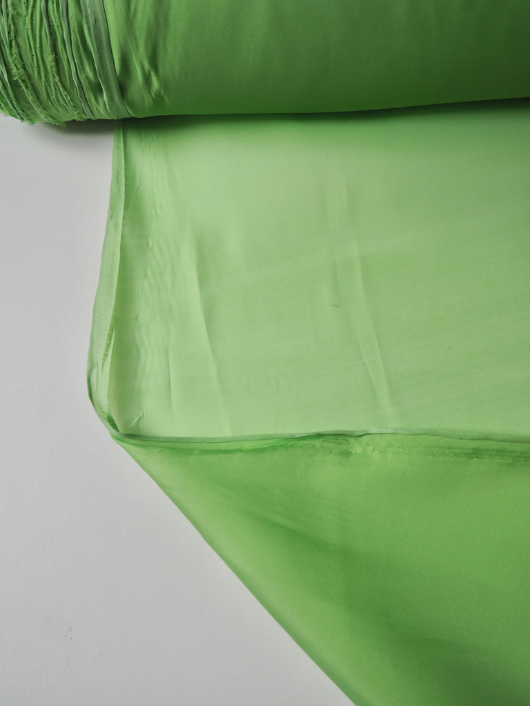 Bright Green Sateen Organza