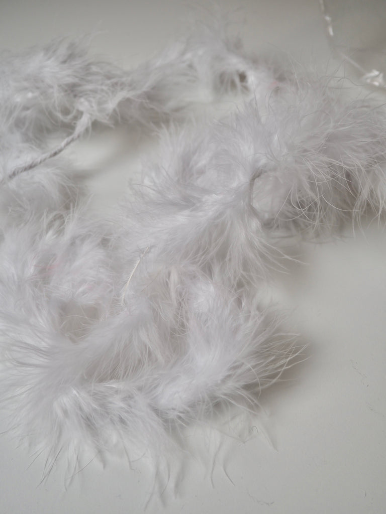 White Feather Boa 6cm